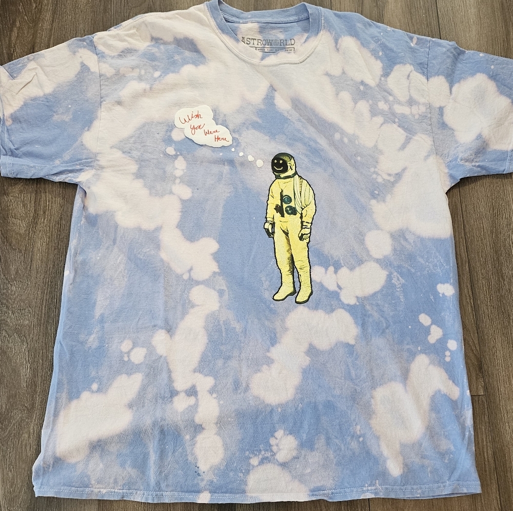 Blue Tie-Dye Short Sleeve Graphic Tee